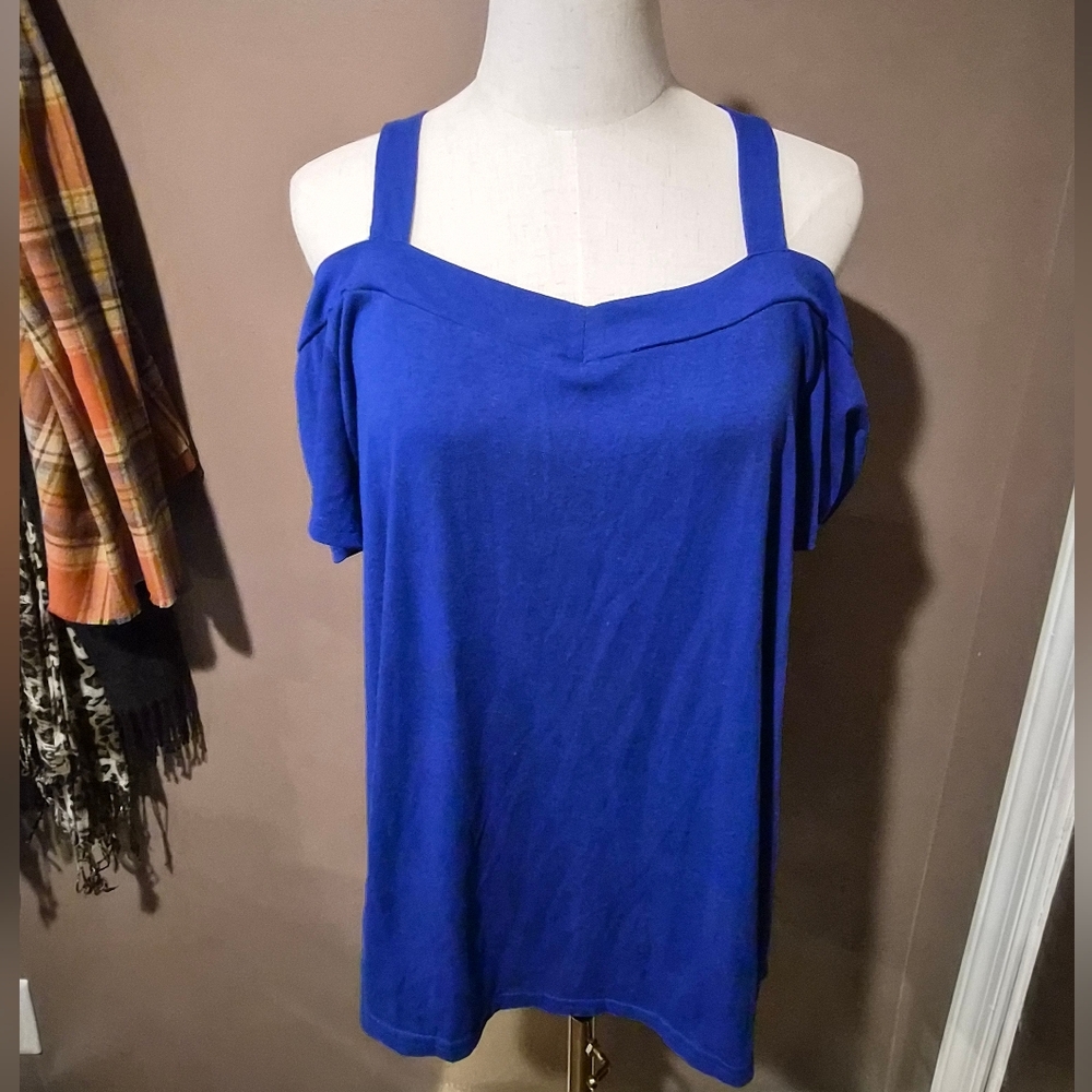 Royal Blue Off-Shoulder Top